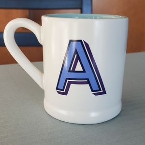 *STOCKING STUFFER* Indigo Monogram "A" Esspresso Mug